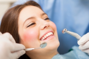 woman at cosmetic dentist